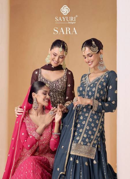 Sara By Sayuri Georgette Wedding Wear Readymade Suits Wholesale Market In Surat Catalog